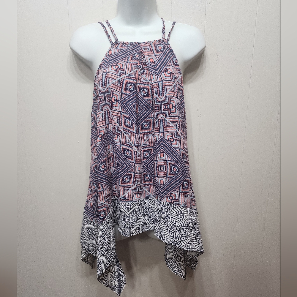 Maurices‎ Tank Top Medium Multicolor Geometric Lightweight Casual Summer B682